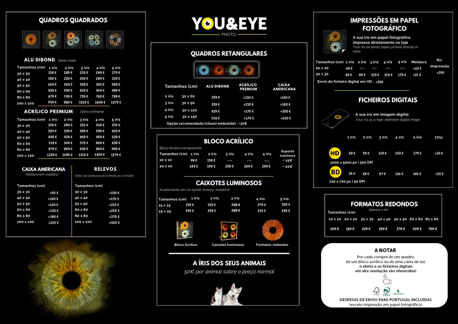 Tabela de preços